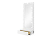 ELLA WHITE NARROW TALL MIRROR WITH LED AND SPEAKER - All Brands Furniture (NJ)