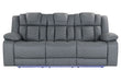 U7068 Grey 10 Pwr Rec Sofa/Pwr Con Rec Loveseat with LED