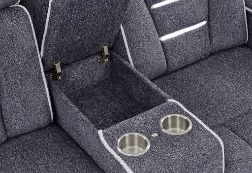 U1895 Grey P2 Reclining Sofa/Console Reclining Loveseat/Recliner