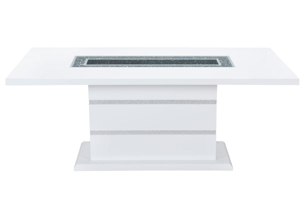 MONACO WHITE DINING TABLE - All Brands Furniture (NJ)