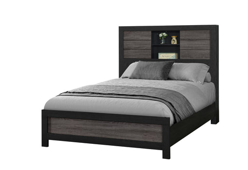 LISBON GREY/BLACK BOOKCASE FULL BED GROUP - All Brands Furniture (NJ)