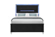 Lando Black Bed with Continuous LED