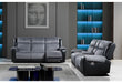 U5914 Grey/Black Reclining Sofa/Console Reclining Loveseat