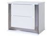Ylime Smooth White Nightstand with LED