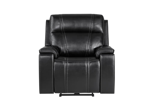 U8880 BLACK LEATHER POWER RECLINER - All Brands Furniture (NJ)