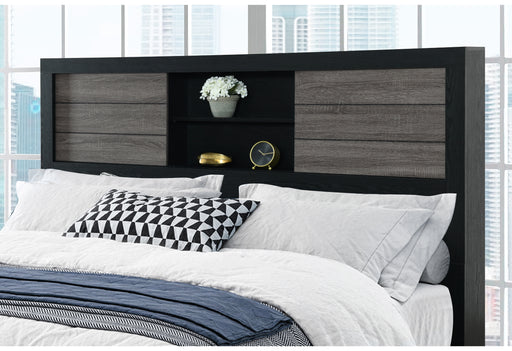 LISBON GREY/BLACK BOOKCASE TWIN BED GROUP - All Brands Furniture (NJ)