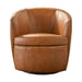Parker Living Barolo 100% Italian Leather Swivel Club Chair