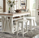 Parker House Americana Modern Dining 72 inch Island Counter Height Extendable Dining Table
