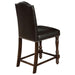 Crown Mark Langley Counter Height Chair (Set of 2) in Dark Brown - All Brands Furniture (NJ)