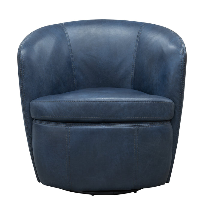 Parker Living Barolo 100% Italian Leather Swivel Club Chair