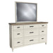 Parker House Americana Modern Bedroom King Platform Bed 2 Nightstands Dresser with Mirror and Chest
