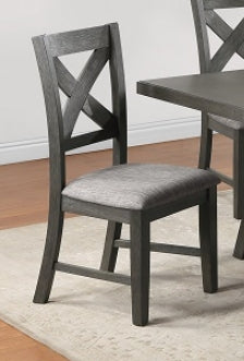 Crown Mark Furniture Rufus Side Chair in Dark Gray (Set of 2) - All Brands Furniture (NJ)