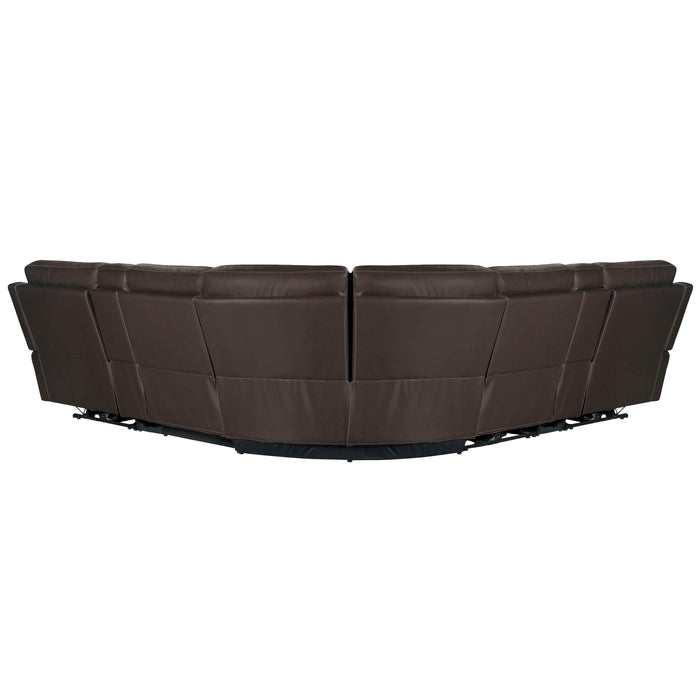 Parker Living Easton - Steamboat Brown 7 Piece Zero Gravity Power Reclining Sectional with Power Adjustable Headrests