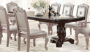 Crown Mark Kiera Double Pedestal Dining Table in Rich Brown - All Brands Furniture (NJ)
