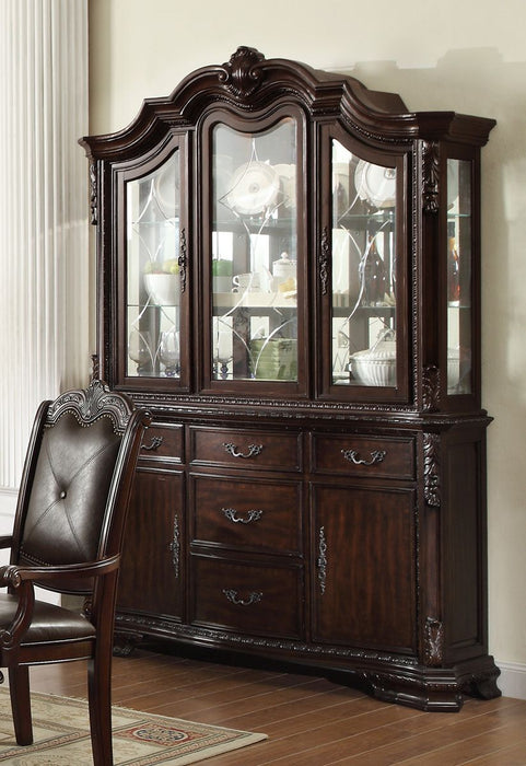 Crown Mark Kiera Buffet with Hutch in Rich Brown - All Brands Furniture (NJ)