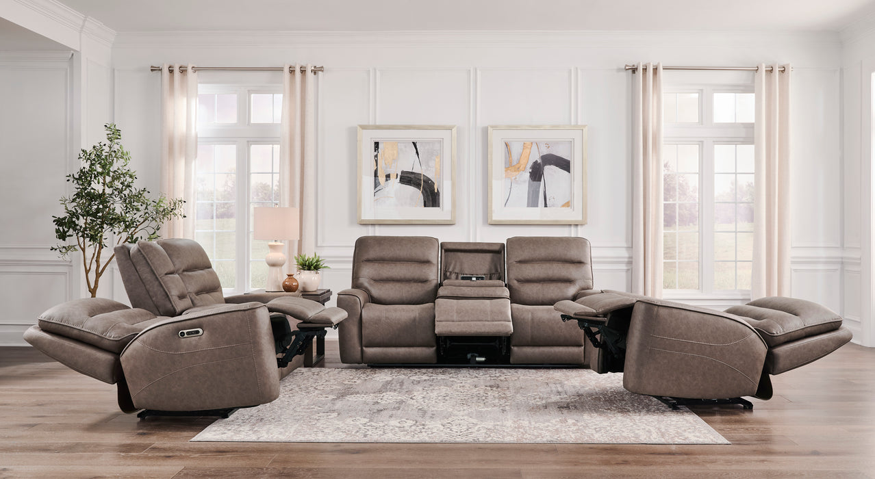 Parker Living Lawson - Sydney Brunette Power Zero Gravity Tilt Console Loveseat P2