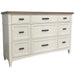 Parker House Americana Modern Bedroom King Shelter Bed 2 Nightstands Dresser with Mirror and Chest