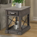 Parker House Sundance - Smokey Grey Cocktail Table with 2 Chairside Tables and Console Table with 3 Stools