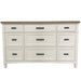 Parker House Americana Modern Bedroom King Platform Bed 2 Nightstands Dresser with Mirror and Chest
