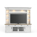 Parker House Americana Modern 92 Inch TV Console with Hutch Back Panel and LED Lights
